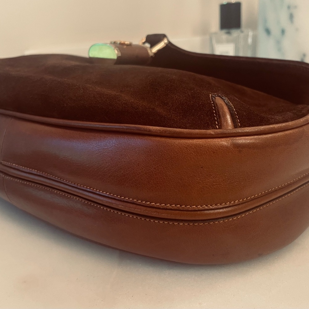 ❌SOLD❌ Authentic Gucci Bolso de hombro Brown Suede and Bamboo Vintage Bag - Picture 12 of 14